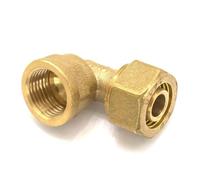 CBQZCHWDKT Fit PEX-al-PEX Tube I.DxO.D 20x25mm - 1" BSP Female Elbow Brass Pipe Fitting