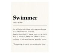 CBQZCHWDKT For The Swimmer Who Has Everything - Humorous Swimming Definition Canvas Wall Art, Perfect Triathlete Gift, Bathroom Pool House Decor (Unframed,12x18inch(30x45cm))