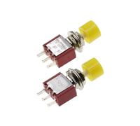 CBQZCHWDKT giallo 3 pin C-NO-NC 6 mm interruttore a pulsante automatico momentaneo ON-(ON) 2 A 250 V CA/5 A 120 V CA