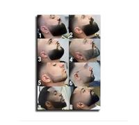 CBQZCHWDKT Professional Barber Beard Chart Poster Taper Fade Haircut Guide | Helps barbers communicate style options and achieve consistent professional results every time(Unframed,12x18inch(30x45cm))