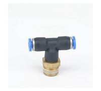 CBQZCHWDKT Raccordo Pneumatico a T a 3 Vie, Raccordo a sgancio rapido, Raccordo Pneumatico da 1/4" Maschio, 5 Pezzi, for Tubo diam. Esterno 4 mm