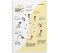 CBQZCHWDKT Sun Salutation Flow Meditation Art - Yoga Practice Sequence, Modern Canvas Print for Mindfulness Space & Home Decor(Unframed,16x24inch(40x60cm))