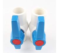 CBQZCHWDKT Tube Connector 25pcs 20mm PVC Ball Valve 1/2" Female Thread Globe Valve Garden Irrigation Water Pipe Connectors Aquarium Tank Tools Blue Handle Drip Irrigation Fittings Kit