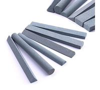 CBRIGHT Set di pietre da taglio 180#, 6 pezzi di pietra da affilatura grossa al carbonio verde, varietà di forme [Lunghezza: 100 mm (3,94 pollici)]