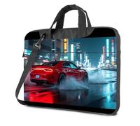 CBRT Custodia per laptop da 15,6 pollici, auto sportiva rossa che accelera attraverso strade cittadine illuminate al neon borsa per laptop zaino da viaggio borsa per laptop per donne 17 Inc, Colore