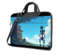 CBRT Custodie per computer portatili Uno scheletro si trova davanti a un vecchio edificio con fumo che soffia dal suo camino borsa per laptop borsa per laptop zaino da viaggio per laptop, Colore