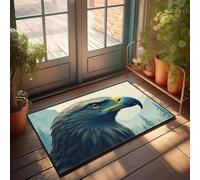 CBRT Zerbini per esterni con lo sguardo maestoso dell'aquila in paesaggio montano, zerbino per interni ed esterni (50 x 80 cm)