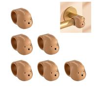 CBRVTY Bunny - Set di 6 fermaporta decorativi per maniglia (6 marrone)