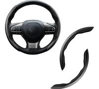 CBRWBKWHI Coprivolante Auto Segmentato, per Ford Puma K2 / Puma ST K2 2020 2021 2022 2023 2024 2025 2026 Protezione Volante Sportiva Antiscivolo, Design Ergonomico per Impugnatura Sicura,Black
