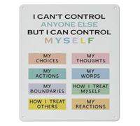 CBT Circle Of Control Metal Tin Sign Art 8x12 Inch