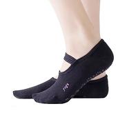 CBValleyol Antiscivolo Calze Donna -Calzini Antiscivolo Donna Calze Sportive per Yoga,Pilates, Pure Barre, Danza, Fitness, Ginnastica, Balletto(Nero)
