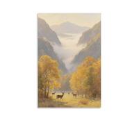 CBWVUWHJW Decorazione da parete con paesaggio autunnale di Mountain Pass - Poster artistico da appendere e murale 20 x 30 cm