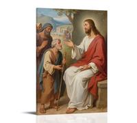 CBWVUWHJW Gesù racconta la storia del buon samaritano, insegna ad amare gli altri come decorazione da parete alla moda - poster artistico da appendere e murale 60 x 90 cm
