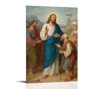CBWVUWHJW Gesù racconta la storia del buon samaritano, insegna ad amare gli altri come decorazione da parete alla moda - poster artistico da appendere e murale 60 x 90 cm