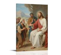 CBWVUWHJW Gesù racconta la storia del buon samaritano, insegnando ad amare gli altri come decorazione da parete alla moda - poster artistico da appendere e mural12 x 18 pollici (30 x 45 cm)