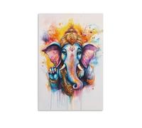 CBWVUWHJW Pittura ad acquerello di Ganesha, per rilassare ed energia positiva, decorazione da parete alla moda, poster artistico da appendere e mural40 x 60 cm