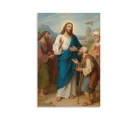 CBWVUWHJW Poster artistico da appendere alla moda con Gesù che racconta la storia del buon samaritano, insegna ad amare gli altri come decorazione da parete alla moda, 40 x 60 cm
