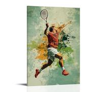 CBWVUWHJW Poster sportivo con badminton intorno alla testa con rotazione del corpo, decorazione da parete alla moda, poster artistico da appendere e mural20 x 30 cm