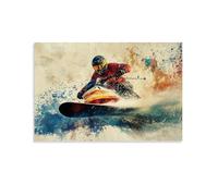 CBWVUWHJW Poster sportivo con schizzi di inchiostro e spruzzi d'acqua, decorazione da parete alla moda, poster artistico da appendere e mural08x30 cm