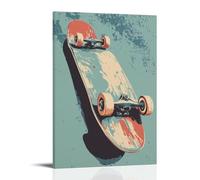 CBWVUWHJW Poster sportivo con tavola da skateboard, senza camion, decorazione da parete alla moda, poster artistico da appendere, 20 x 30 cm