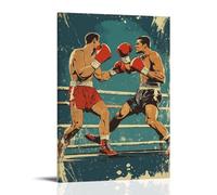 CBWVUWHJW Poster sportivo - Partita di pugilato in stile vintage retrò fumetto decorazione da parete alla moda - poster artistico da appendere e murale 30 x 45 cm