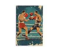 CBWVUWHJW Poster sportivo - Partita di pugilato in stile vintage retrò fumetto decorazione da parete alla moda - poster artistico da appendere e murale 40 x 60 cm