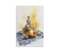 CBWVUWHJW Poster zen ad acquerello con natura morta per yoga tranquillo, decorazione da parete, decorazione da parete alla moda, poster artistico da appendere e mural20 x 30 cm