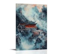 CBWVUWHJW Quadro minimalista con tempio taoista per pareti della sala da meditazione, decorazione da parete alla moda, poster artistico da appendere e mural24 x 36 pollici (60 x 90 cm)