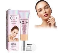 CC Cream Color Correcting, Sunscreen Concealer impermeabile e durevole, idratante per il viso con UVA/UVB 50+, fondotinta migliora la carnagione (colore medio della pelle)
