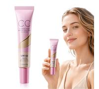 CC Cream SPF 50 Protezione UV, Crema Colorata Viso Idratante e Illuminante per Pelle Secca e Normale, Uniformante Incarnato con Effetto Glow Naturale, Base Trucco Lunga Durata, Tubo Rosa