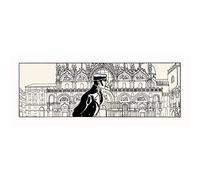 CC Editions Silkscreen Printing Corto Maltese, Corto in Venice (50x20cm)
