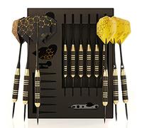 CC-Exquisite Profi Stahl Spitze Darts Set Custom Schaft und Flight Setup 6 Messing Barrels 22 Gramm 12 Aluminium 35 And 48 mm 12 Flights Standard Slim Darts Sharpeners…