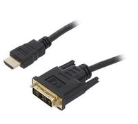 CC-HDMI-DVI-0.5M Cavo DVI-D (18+1) MaschioHDMI Maschio 05m Nero 30AWG GEMB