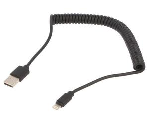 CC-LMAM-1.5M Cavo a spirale, USB 2.0 1.5m nero PVC Cablexpert GEMBIRD