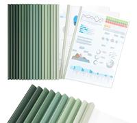 CC ODDHOME 20 Pezzi Rilegatura Fogli A4, Dorsini Rilegafogli Trasparenti, Larghezza Dorso 10 mm - Capacità 90 Fogli, per Casa, Scuola, Ufficio Documenti, Verde