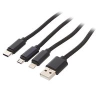 CC-USB2-AM31-1M Cavo USB 2.0 1m Nero Iso.-Mat. Esterno: Rete tessile GEMBIRD