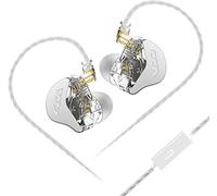 CCA CRA in Ear Monitors Cuffie con microfono Wired Extra Bass Earbud, auricolare Dynamic Driver con cavo staccabile, cuffie con isolamento acustico con jack da 3,5 mm per cantanti musicisti (bianco)