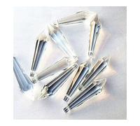 CcacHe Lampadario Prismi Cristallo 10 Pezzi 55mm Trasparente ghiacciolo Gocce Parti di lampadari di Cristallo Pendenti Pendenti in Cristallo