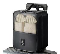 CCAIPU 2 pezzi Borse per Scarpe da Viaggio, Borse per Scarpe Impermeabili e Antipolvere, Borse da Imballaggio per Valigie, Accessori per la Conservazione in Viaggio (C-Nero)