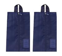 CCAIPU 2 pezzi Borse per Scarpe da Viaggio, Borse per Scarpe Impermeabili e Antipolvere, Borse da Imballaggio per Valigie, Accessori per la Conservazione in Viaggio (2 Pcs Blu navy)