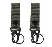 CCAIPU 2 Pezzi Clip Da Cintura, Fibbia Da Cintura, Anello Portachiavi Per Alpinismo, Zaino Tattico, Escursionismo, Attività All'Aperto (Verde militare)