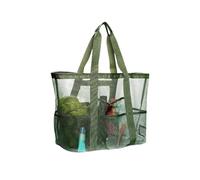 CCAIPU Borsa da Spiaggia Mare Grande - Spaziosa e Resistente all'Acqua con Scomparti e Zip，Perfetta per Vacanze e Shopping alla Spiaggia (Verde)