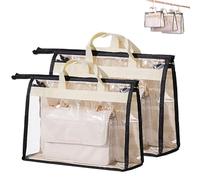 CCAIPU Borsa per Borsetta, Borsetta Custodia Antipolvere Custodia Trasparente Anti-Polvere Borsa Portaoggetti per Riporre Borse, Vestiti, Giocattoli (2Pcs-S+M)