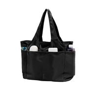 CCAIPU Borsa Tote per Donna, Multi-tasca Casual Dovrebbe Borsa Impermeabile Leggero Borse Tote di Grande Capacità per Viaggi Yoga Sport Quotidiano (Nero)