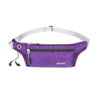 CCAIPU Marsupio Sportivo per Uomo e Donna, Marsupio Escursionistico Cintura Regolabile con Foro per Cuffie Marsupio Leggero Impermeabile per Sport Viaggi Outdoor Campeggio (Viola)