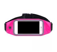 CCAIPU Marsupio Sportivo Running per Uomini e Donne,Marsupio con Foro per Cuffie, Schermo Tattile per Smartphone Trasparente e Tasca con Cerniera per Corsa Ciclismo Escursione Campeggio (Rosso)