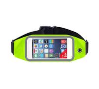 CCAIPU Marsupio Sportivo Running per Uomini e Donne,Marsupio con Foro per Cuffie, Schermo Tattile per Smartphone Trasparente e Tasca con Cerniera per Corsa Ciclismo Escursione Campeggio (Verde)