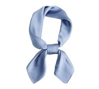 CCAIPU Sciarpa di Seta per Donne, Sciarpa Foulard Morbida e Leggera Colore Solido Seta Sentire Bandana Raso Signore Sciarpa di Seta per Donne Signore-70x70cm (Blu)