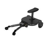 CCAUUB 2 in 1 Passeggino Ride Board con sedile rimovibile, universale regolabile, può contenere bambini fino a 55 lbs, compatibile con la maggior parte dei passeggini, nero