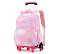 CCBZLY Princess - Zaino per bambini, 6 ruote e 2 ruote, con ruote e ruote, Colore: rosa., 6 Wheels, Zainetto